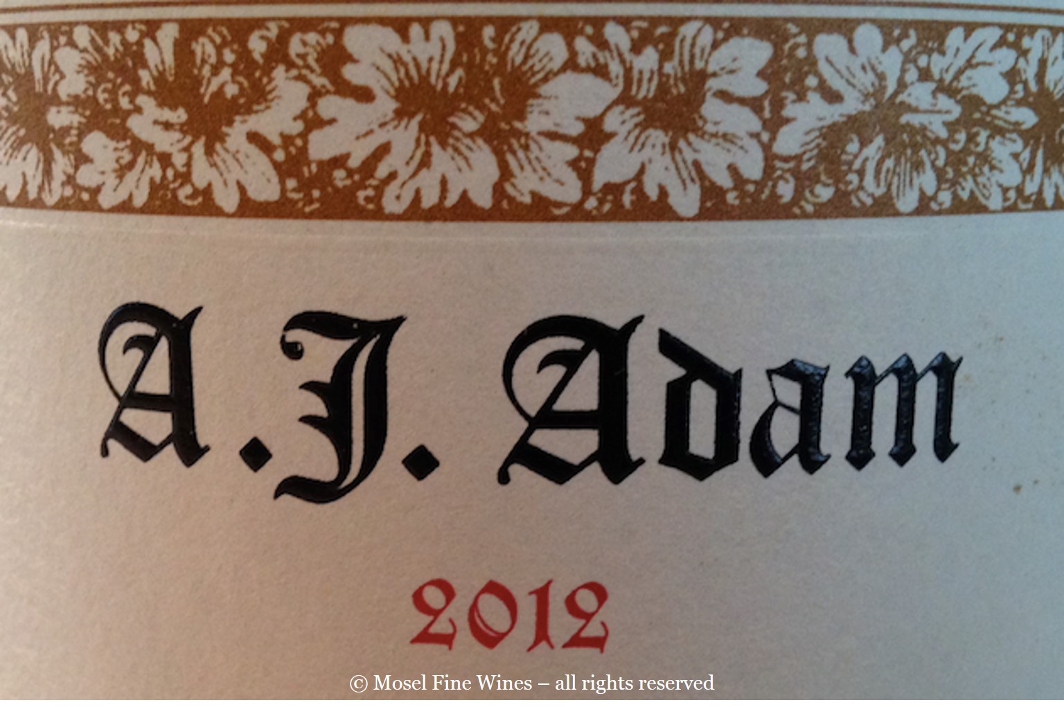 Weingut A.J. Adam - Dhroner Hofberg - Wine Label